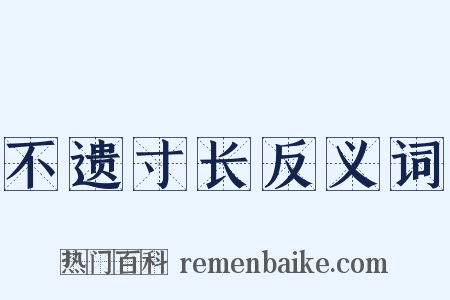 不遗寸长反义词是什么意思的图片